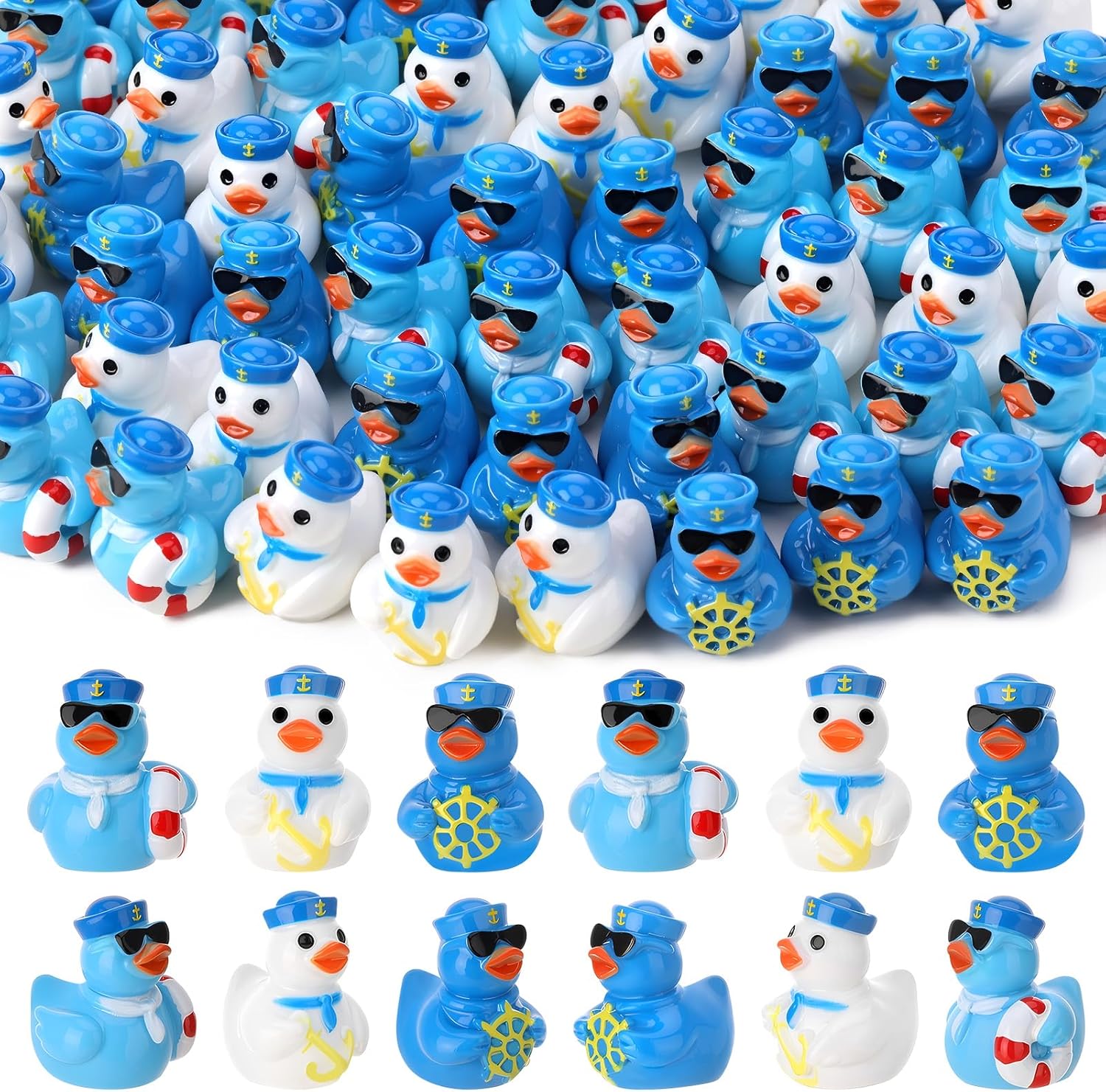 60 mini resin sailor cruise ducks for decorations or hiding