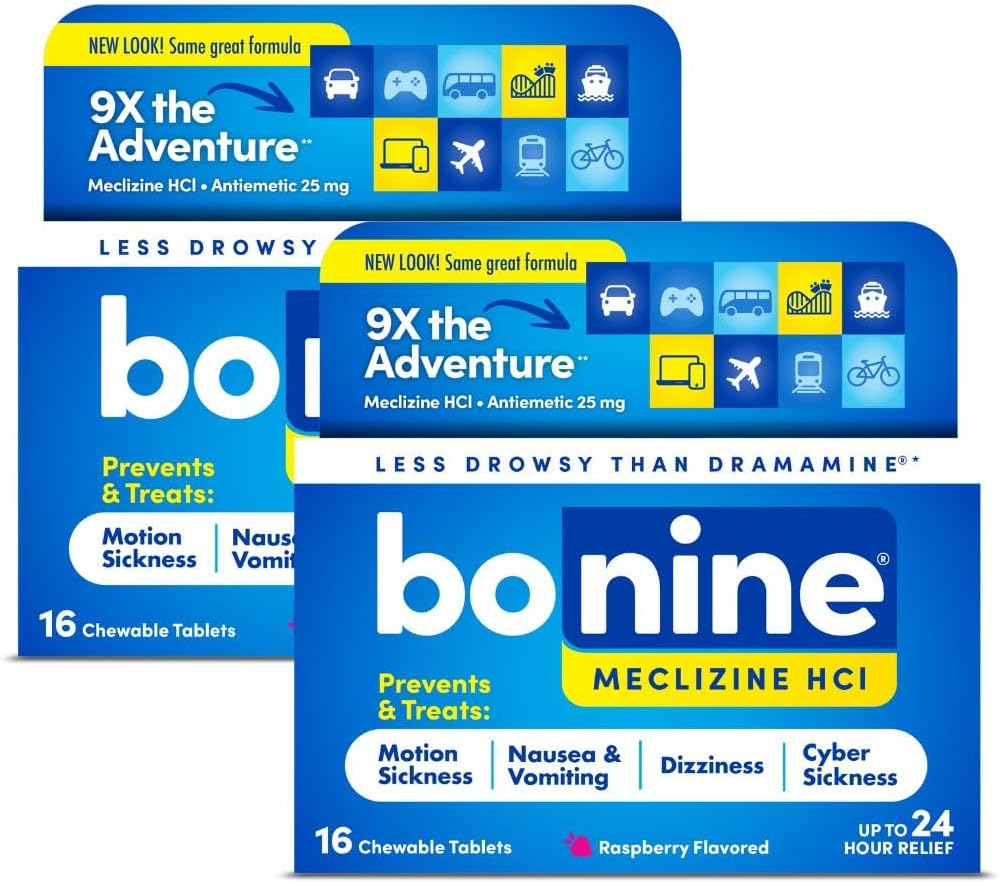 Bonine non-drowsy motion sickness tablets