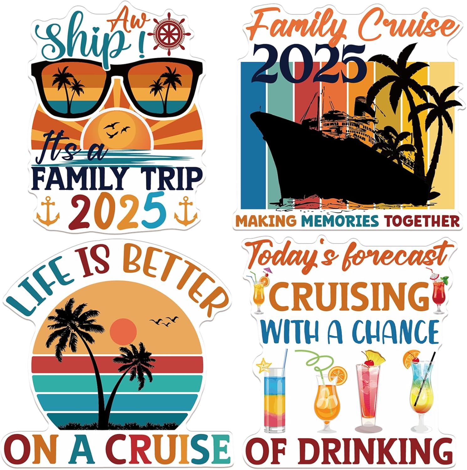 Large cruise door decorations set, magnetic