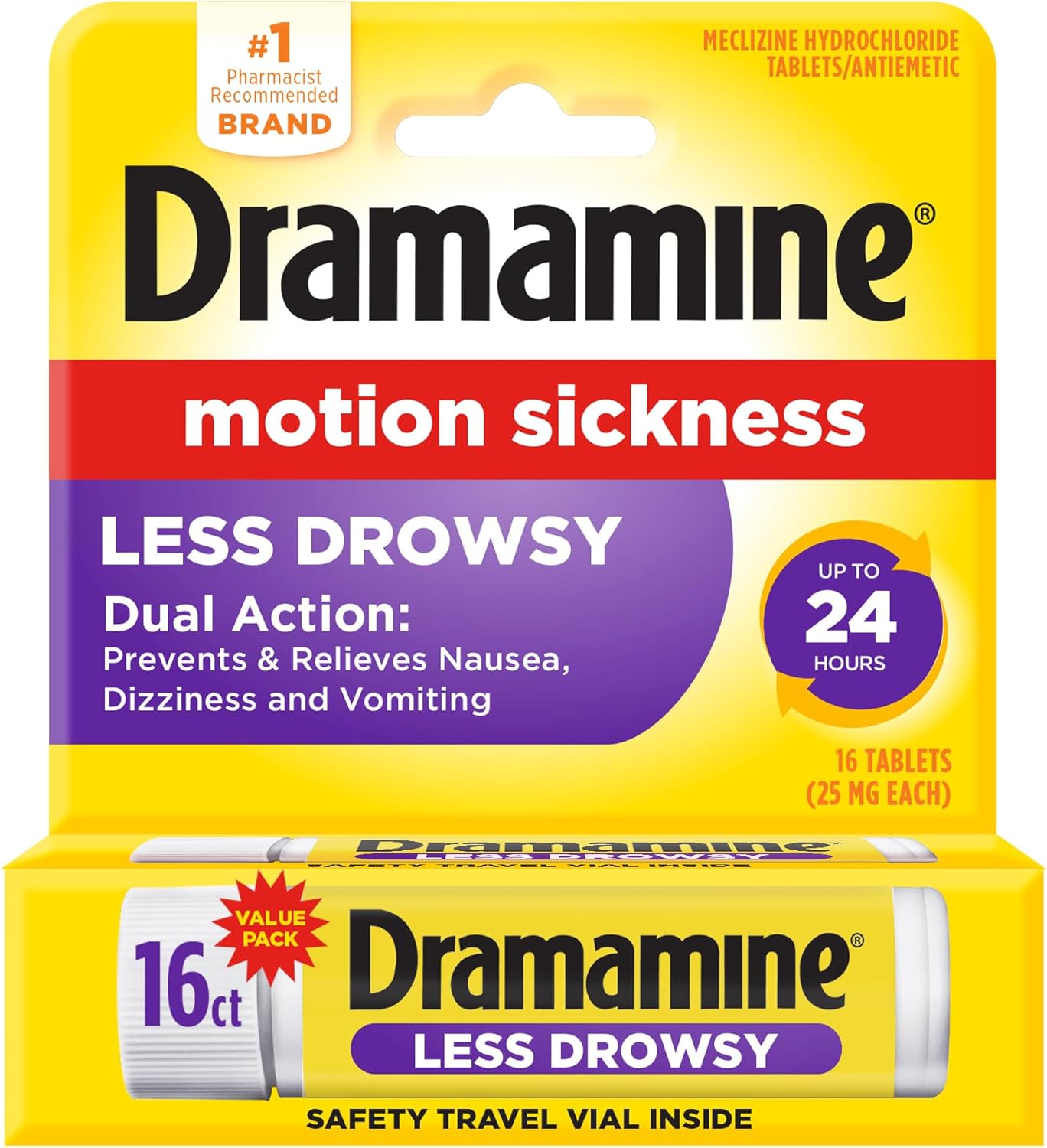 Dramamine motion sickness relief tablets