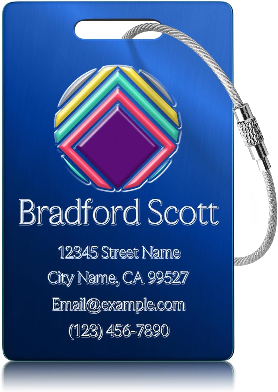 Personalized luggage tags for cruise suitcases & backpacks