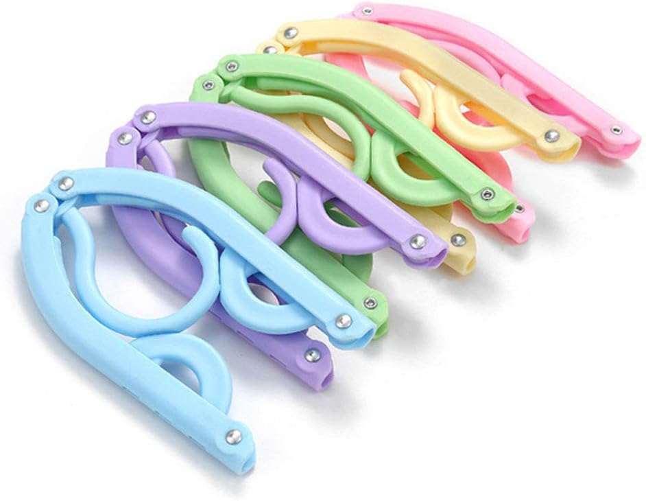 10 piece set of folding travel hangers