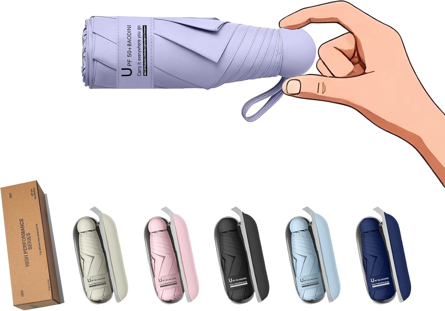 Tiny lightweight pocket umbrella for travel