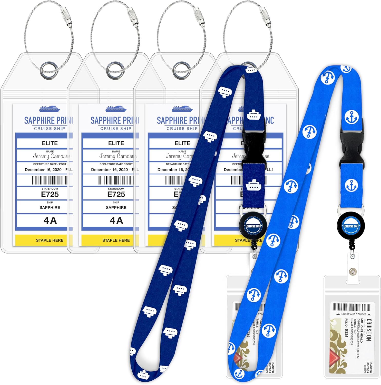 Princess cruise luggage tag holder set