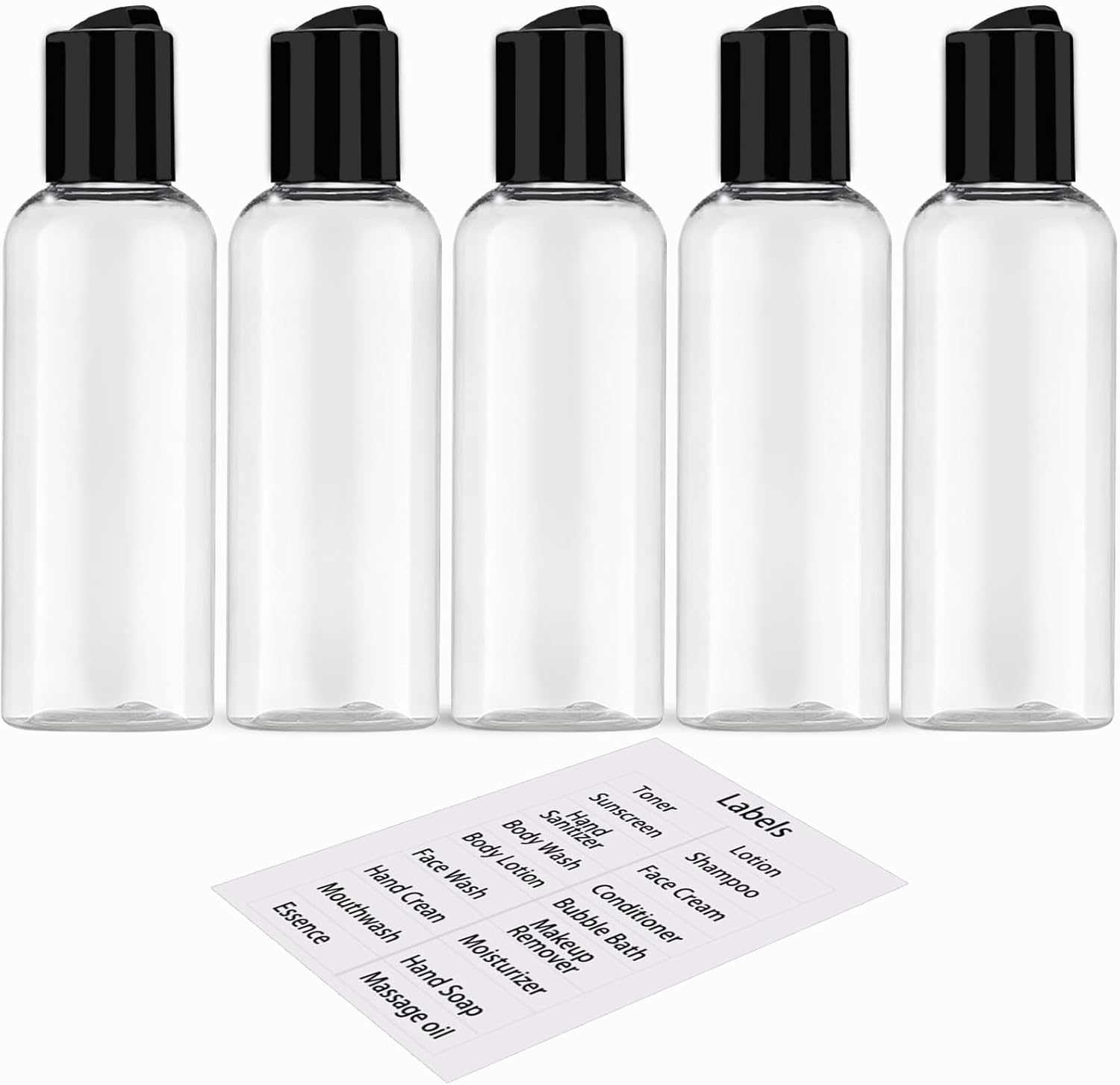 Travel size leakproof toiletries bottles set