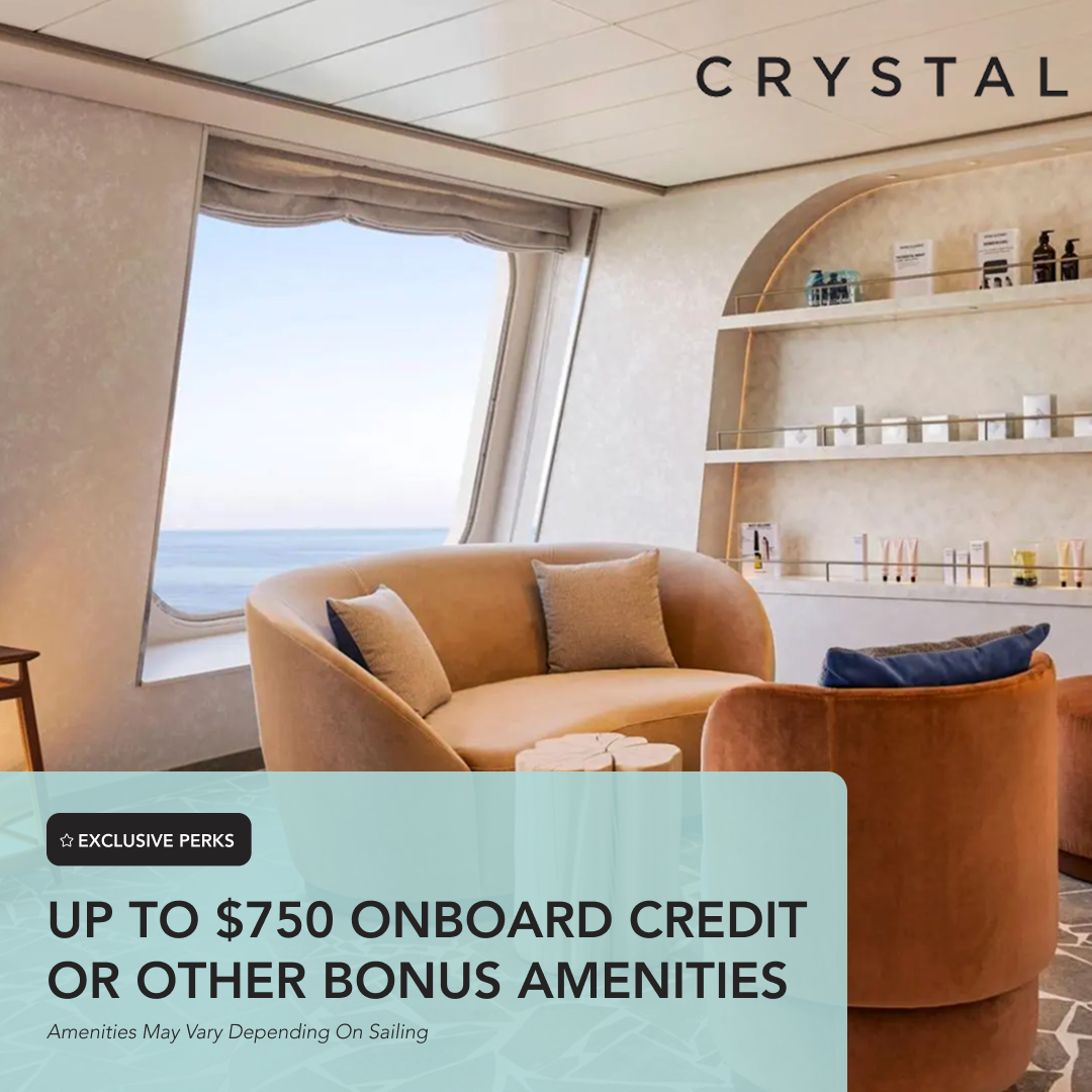 Crystal Cruises free extras from Cruise Brothers