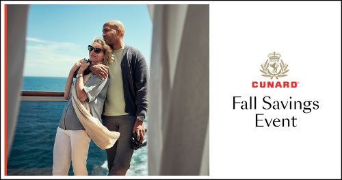 Cunard fall savings event
