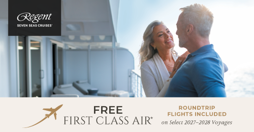 Regent Seven Seas first class air offer