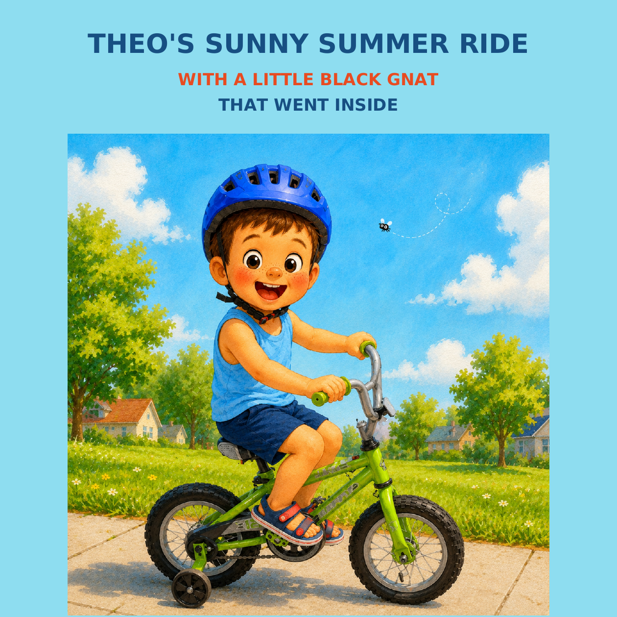 Cover of Theo’s Sunny Summer Ride With a Little Black Gnat That Went Inside